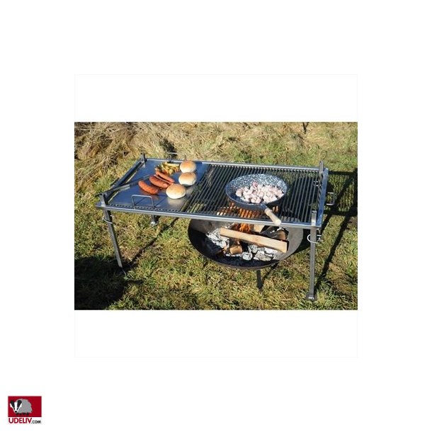 Grillrist m. hjdeindstillige ben 50x100 cm