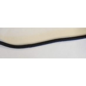 Kajakline / Trimline i Polyester 5mm Sort - 1 Meter