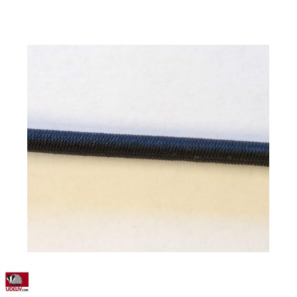 Kajak Elastiksnor 4mm sort - 1 meter