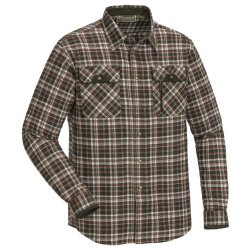 Pinewood Men's Prestwick Exclusive LS Shirt (Dark Navy/ Dark Copper) LS  Outdoor Shirt