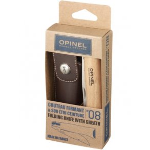 Opinel / Nr. 8 / Bg / Brun Lderskede / Gavest