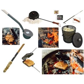 Popcornpopper, toastjern, snobrødspinde mv.