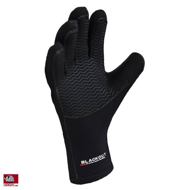 Aqua Design Kajakhandsker m. fingerspidser Blackout Gloves