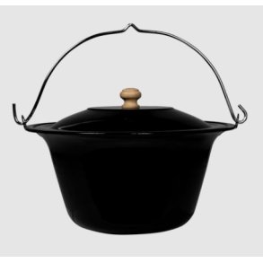 Blgryde i sort emaljeret stl - 6 L - Espegard