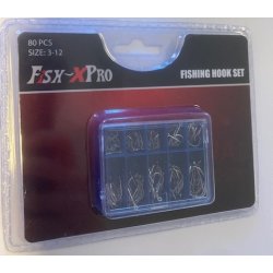 Fiskekroge 10 str. - 80 stk. (Str. 3-12)