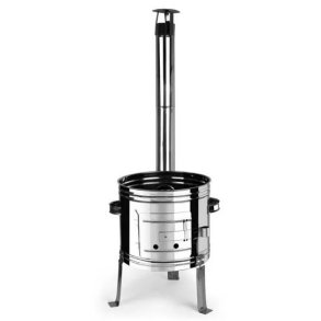 Grydekomfur i rustfast stl - 36 cm.