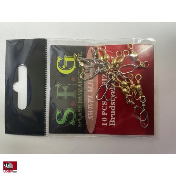 Swivel m. hgte - Strrelse 8 - 10 stk.