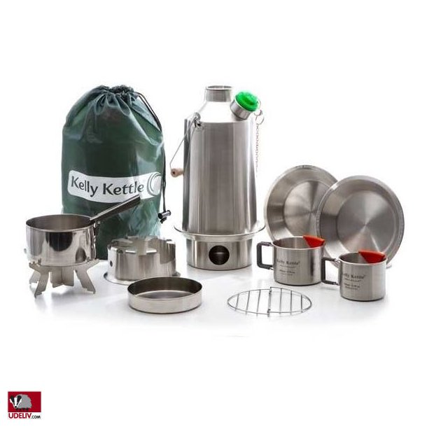 Kelly Kettle Ultimate "Base Camp" Kit 1,6 L - Rustfri stl