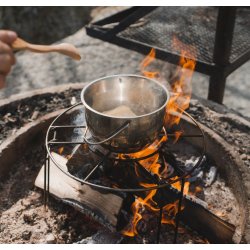 Muurikka understel med indbygget indsats i rustfrit st�l - Madlavningsildsted