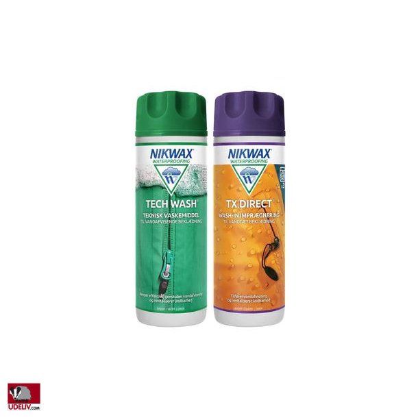 Nikwax Twin pack: Tech Wash 300 ml + TX. Direct Wash-In 300 ml