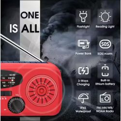 N�dradio 2000 mAh - AM/FM (genopladelig)