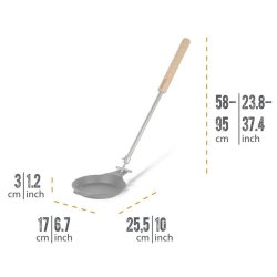 Petromax Pandekagepande / ministegepande i stbejern m. teleskophndtag - fp17