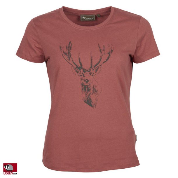 Pinewood Kronhjort Dame T-shirt Red Deer Women