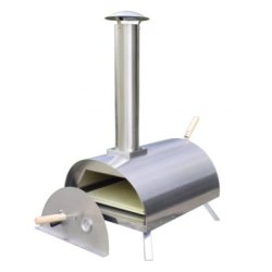 Pizzaovn i brstet rustfrit stl