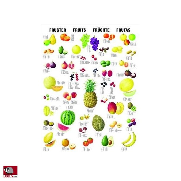 Plakat - Frugter - 70 x 100 cm