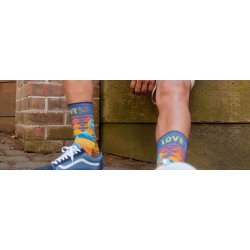 Smartwool Hike Open Hearts Print Crew Socks Uldsokker