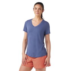 Smartwool Women's Active Ultralite V-Neck Short Sleeve Dame T-shirt