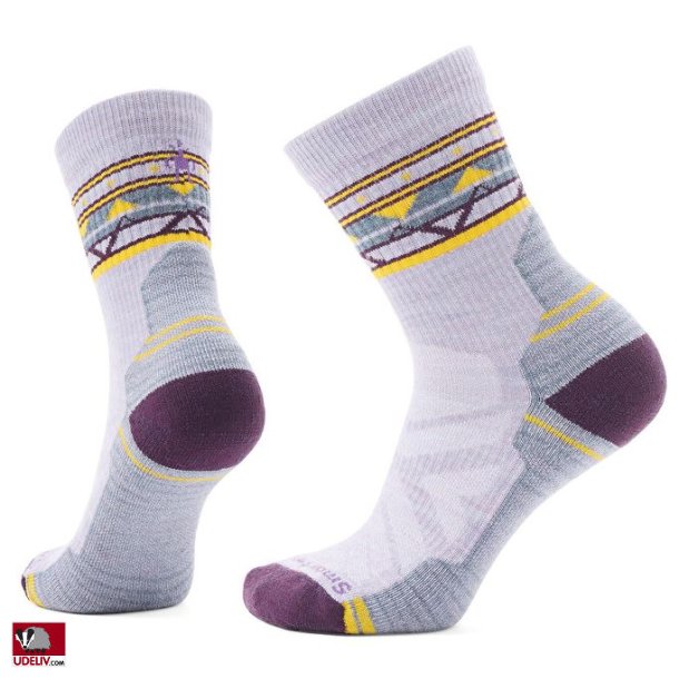 Smartwool Women's Hike Zig Zag Valley Mid Crew Socks Performance Uldsokker