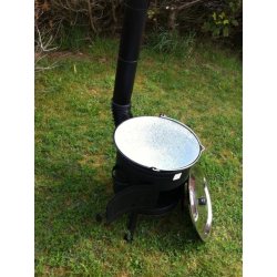 Stort grydekomfur, inkl. blgryde og lg