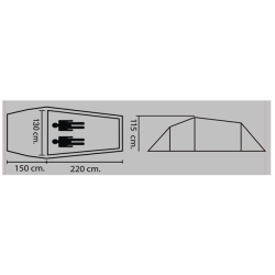 Wolf Camper Cobra 2 - let 2 personers tunneltelt